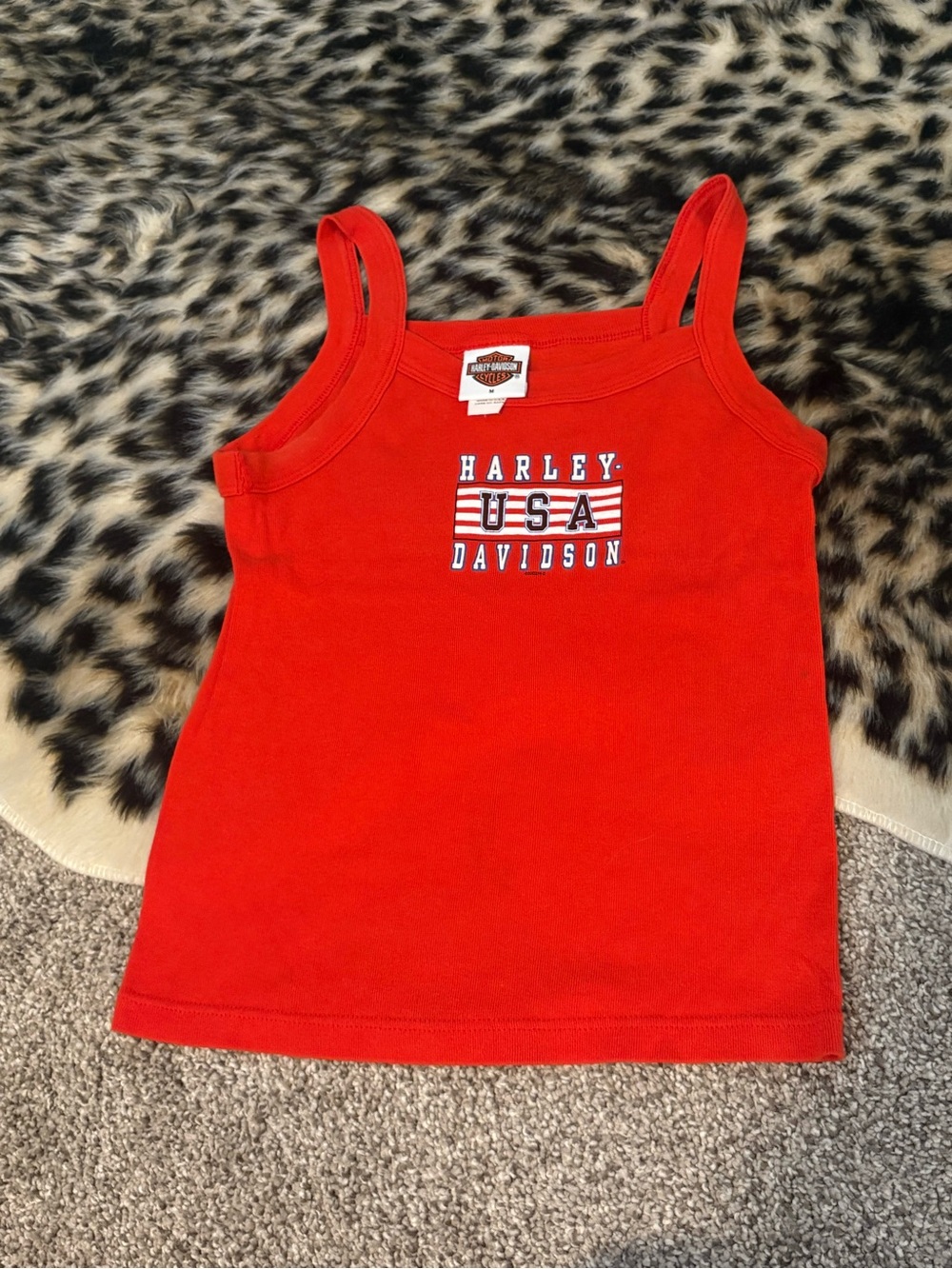 Harley-Davidson Red USA Tank Top